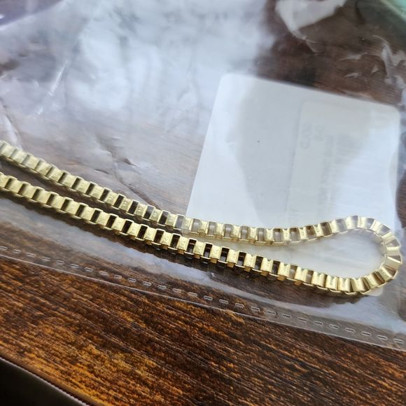 Area Star Men's 14K Gold Plated over Brass Box Chain Necklace Sustainable  New - Picture 6 of 8